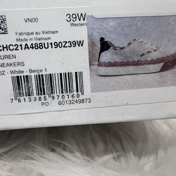 NIB CHLOE Lauren Logo Scallop Leather Low Top Nama Woody Telma Laces Sneakers 39 - Picture 12 of 12